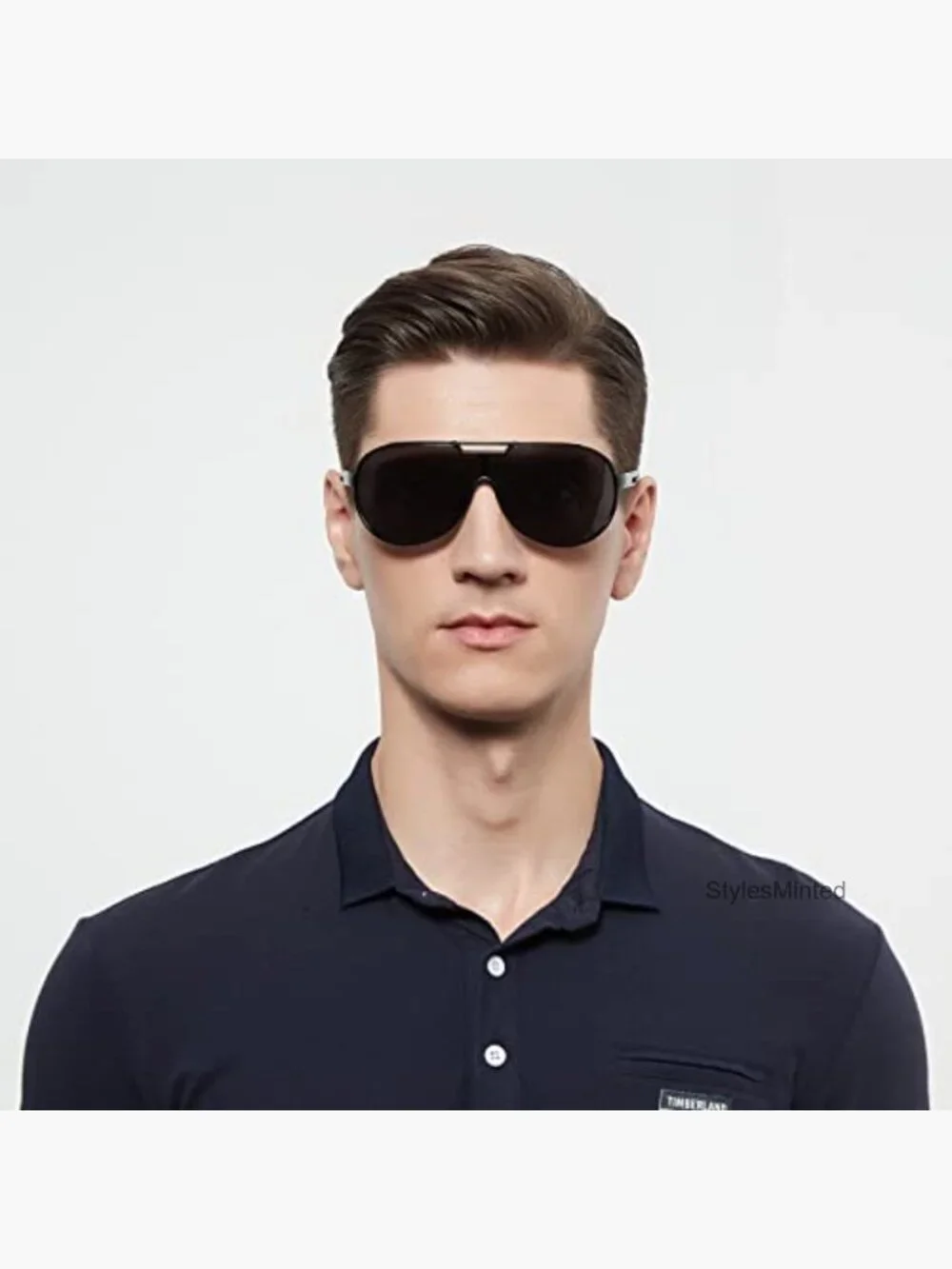 Retro Aviator Polarized Sunglasses UV400 Protection Lightweight Metal Frame